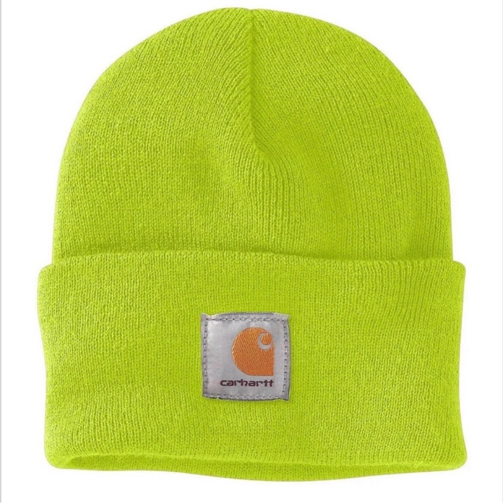 Carhartt knit cuff beanie brite lime one size